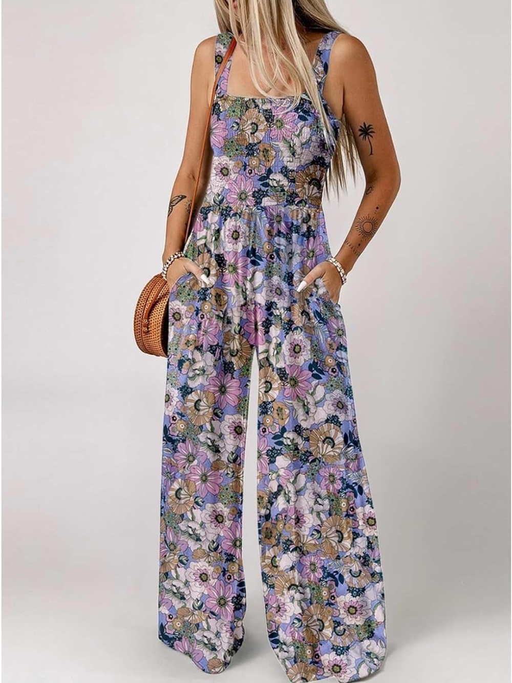 Floral Boho Wide-Leg Jumpsuit